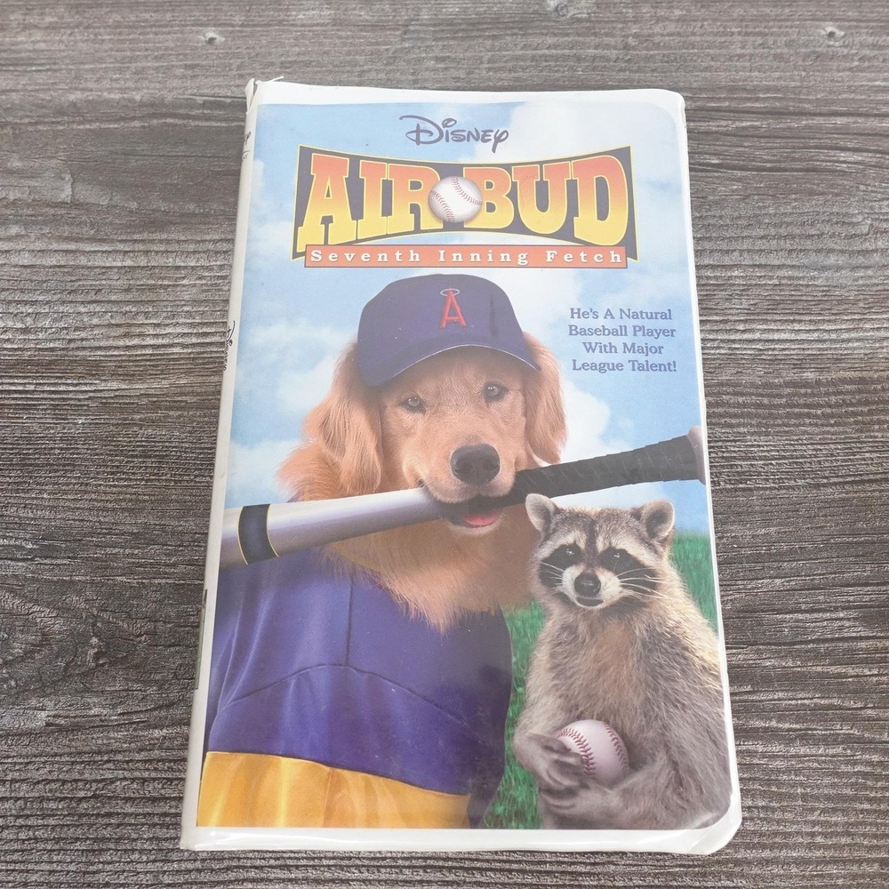 Vintage Air Bud Seventh Inning Fetch VHS Tape Disney Baseball Sports Color USA G